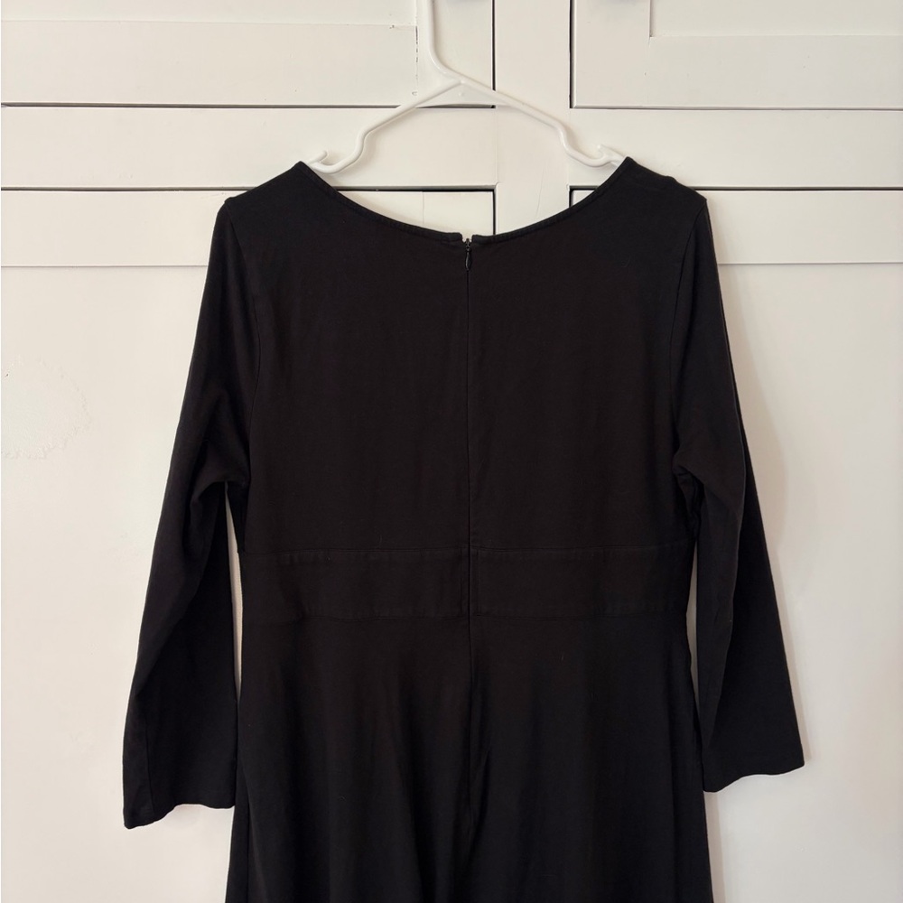 EShakti Black Round Long Sleeve Midi Dress Size Medium - Picture 5 of 6